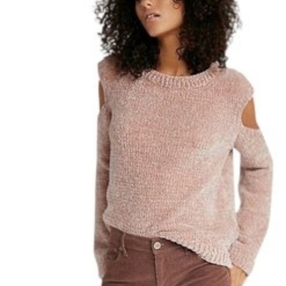 Express Sweaters - EXPRESS cold shoulder chenille sweater